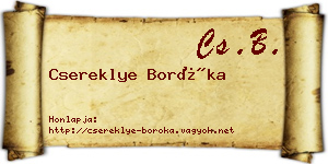 Csereklye Boróka névjegykártya